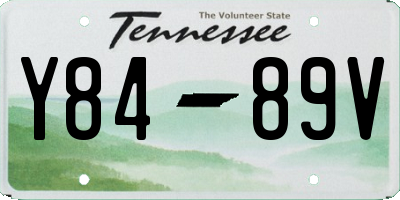 TN license plate Y8489V