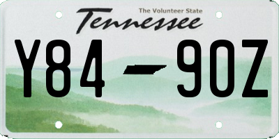 TN license plate Y8490Z