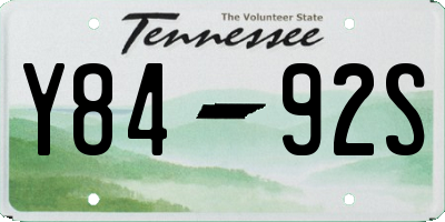 TN license plate Y8492S