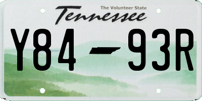 TN license plate Y8493R