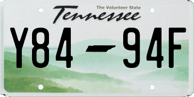 TN license plate Y8494F