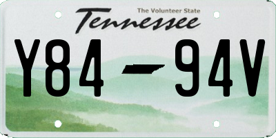 TN license plate Y8494V