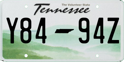 TN license plate Y8494Z