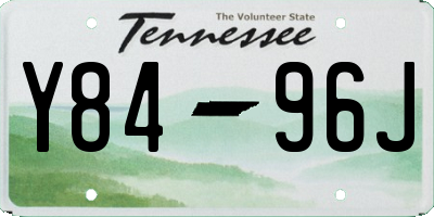 TN license plate Y8496J