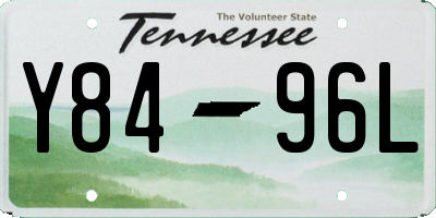 TN license plate Y8496L