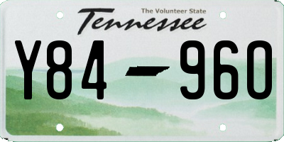 TN license plate Y8496O