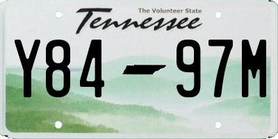TN license plate Y8497M