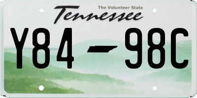 TN license plate Y8498C