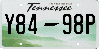 TN license plate Y8498P