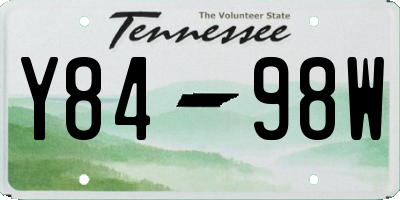 TN license plate Y8498W