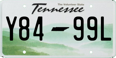 TN license plate Y8499L