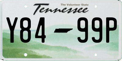 TN license plate Y8499P