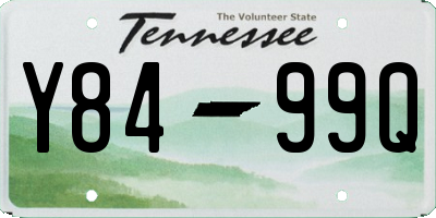 TN license plate Y8499Q