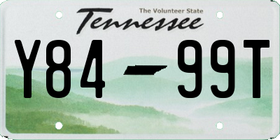 TN license plate Y8499T