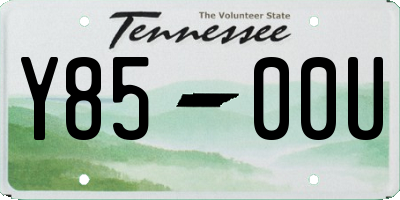 TN license plate Y8500U