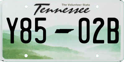 TN license plate Y8502B