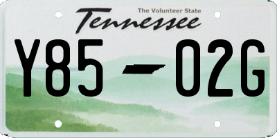 TN license plate Y8502G