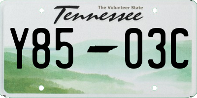TN license plate Y8503C