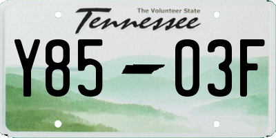 TN license plate Y8503F
