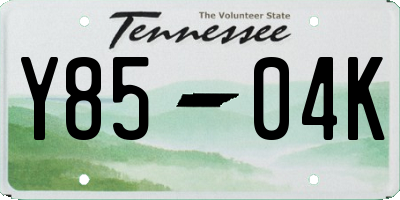 TN license plate Y8504K