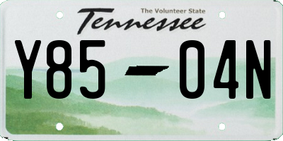 TN license plate Y8504N