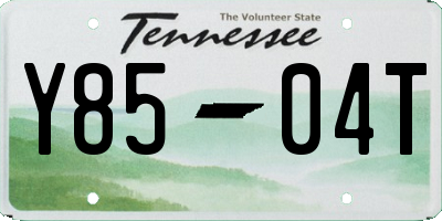 TN license plate Y8504T
