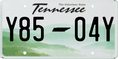 TN license plate Y8504Y