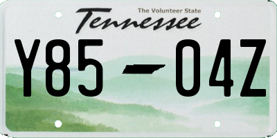 TN license plate Y8504Z