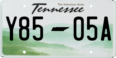 TN license plate Y8505A