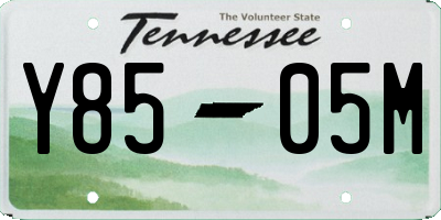 TN license plate Y8505M