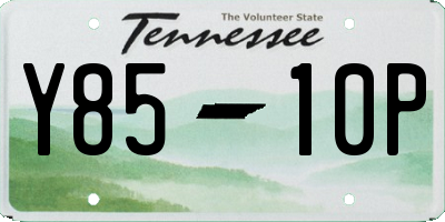 TN license plate Y8510P