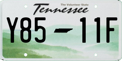 TN license plate Y8511F