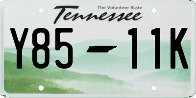 TN license plate Y8511K