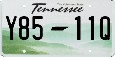TN license plate Y8511Q