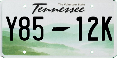 TN license plate Y8512K