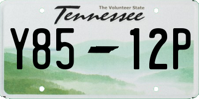TN license plate Y8512P