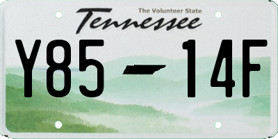 TN license plate Y8514F