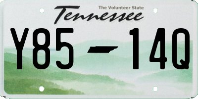 TN license plate Y8514Q