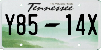 TN license plate Y8514X