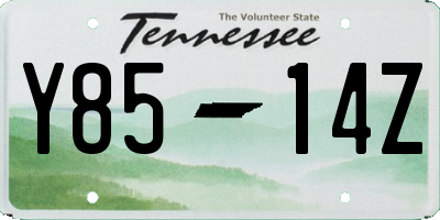 TN license plate Y8514Z