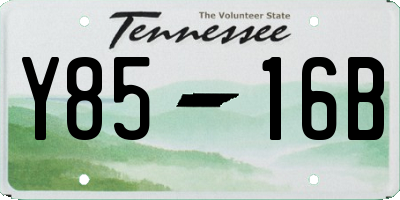 TN license plate Y8516B