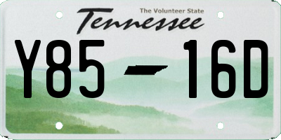TN license plate Y8516D