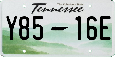 TN license plate Y8516E