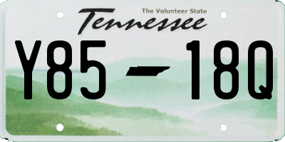 TN license plate Y8518Q