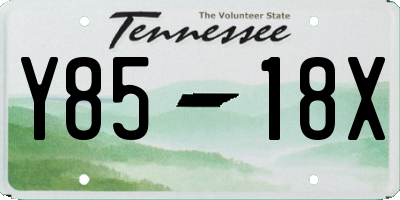 TN license plate Y8518X