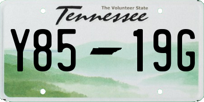TN license plate Y8519G