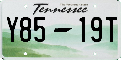 TN license plate Y8519T