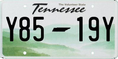 TN license plate Y8519Y