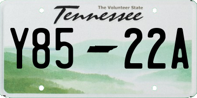 TN license plate Y8522A