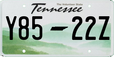 TN license plate Y8522Z